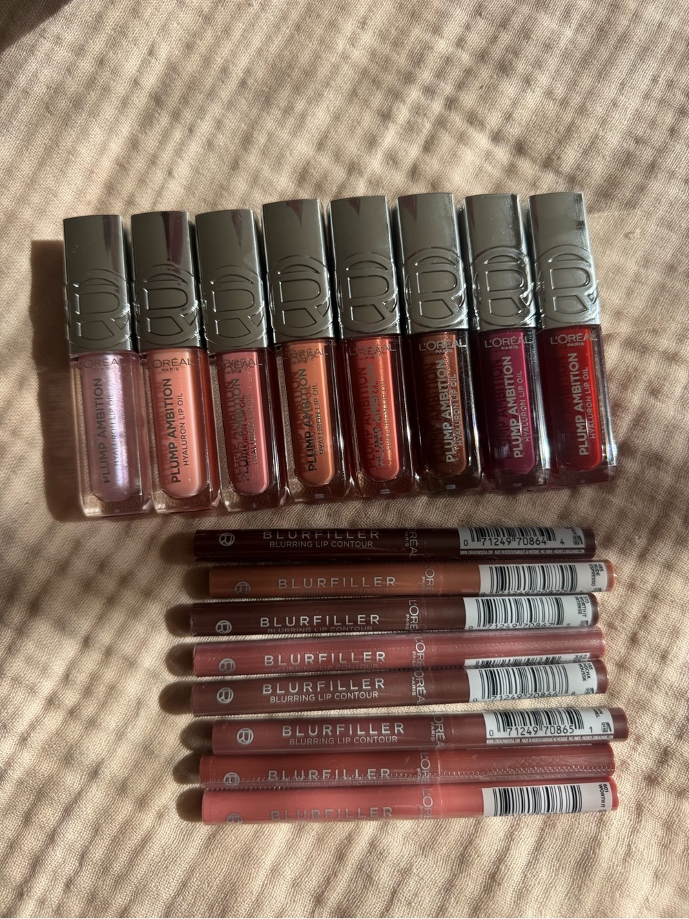 L’Oréal plump ambition lip oil and blur filler lip contour set